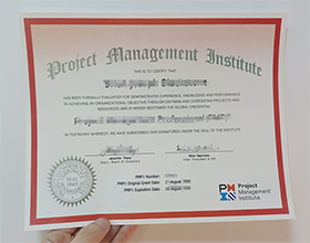 Project Management Institute certificate sample, buy fake PMI certificate